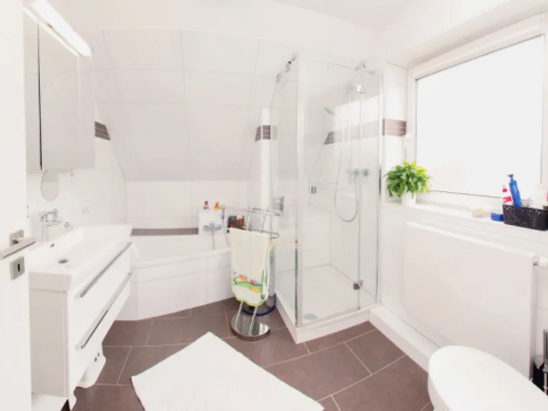 Bathroom in the semi-detached house in Rümpel